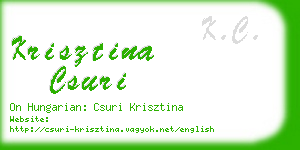 krisztina csuri business card